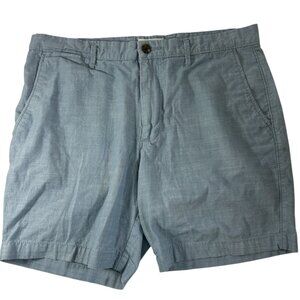 Goodfellow & Co Mens Linden Shorts Size 34 Chambray Cotton Flat Front Golf